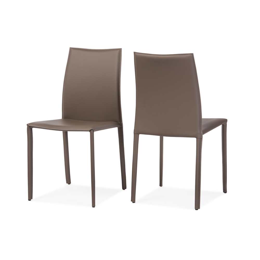 Taupe Dining Room Chairs : Simpli Home Joseph Taupe PU Faux Leather